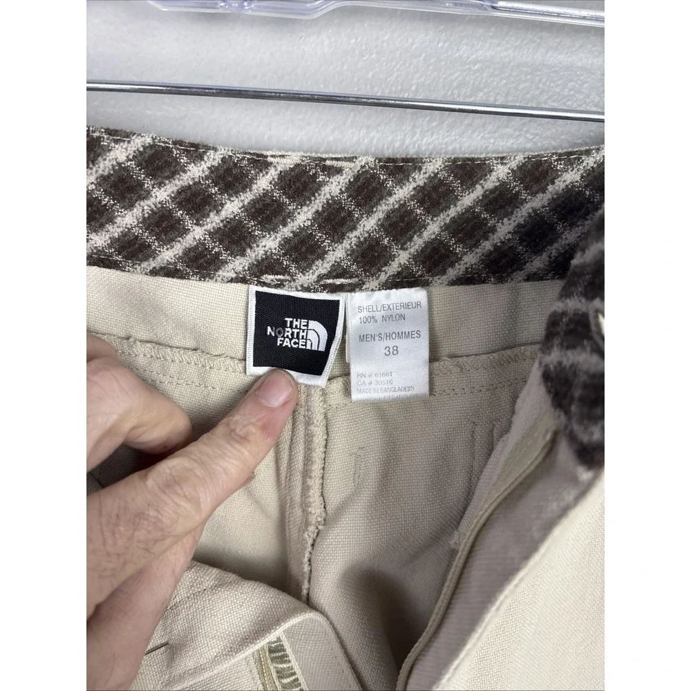 North‎ Face Size 38 Tan Pants Cargo Pocket Hook Loop Tekwear Technology Heavy